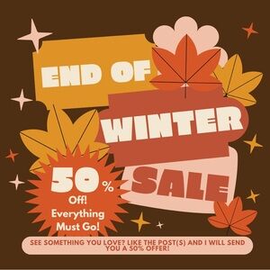 END OF WINTER 50% OFF SALE!!!🍂☕️🍎